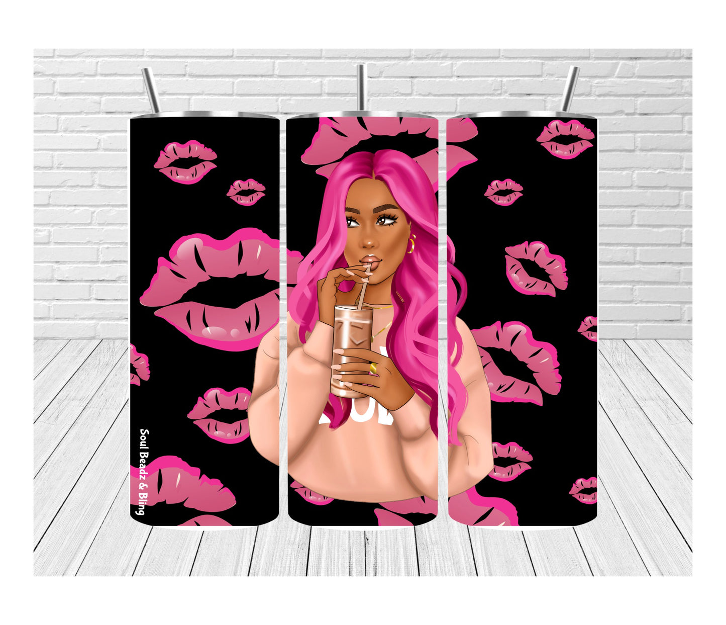 Pink Lips Sippin Tumblers