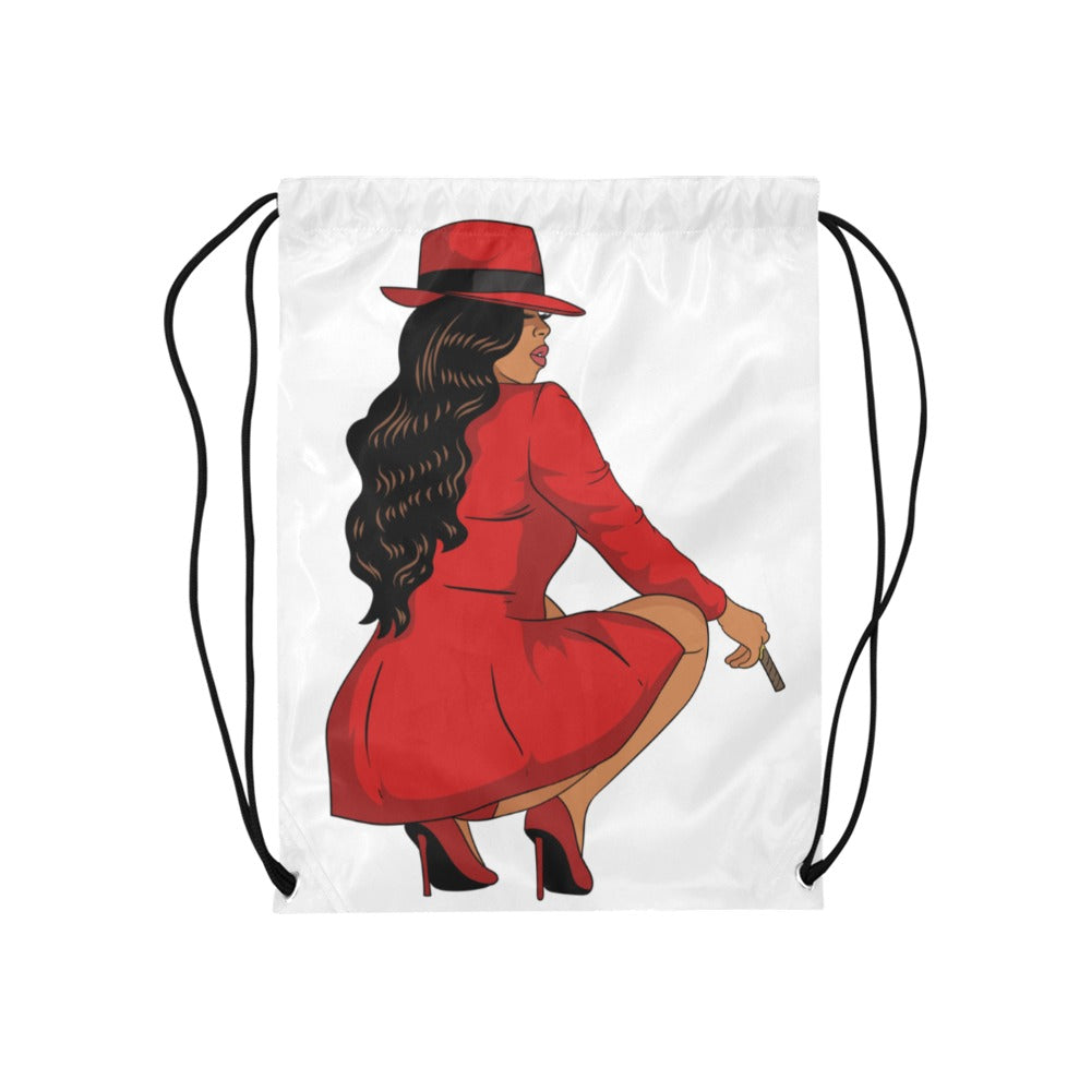 The Cigar Lady Drawstring Bag