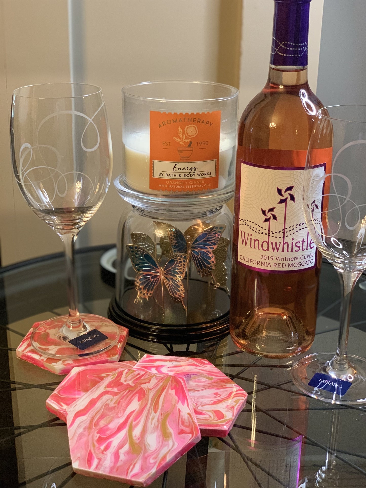 Octagon Ceramic Coasters (set of 4)