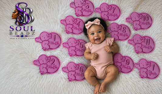 Baby Elephant Milestone Maker