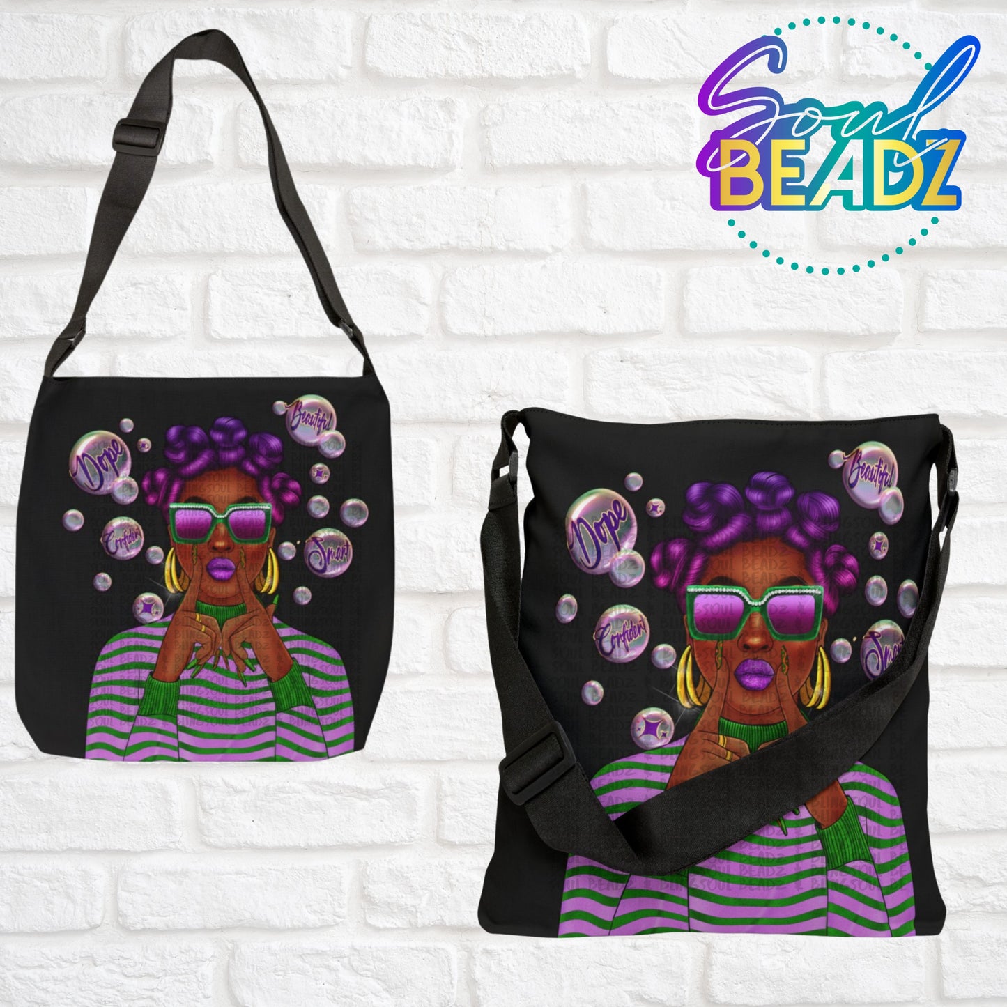 Bubbles Girl Crossbody/Tote Bag