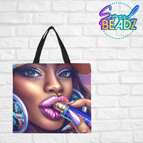 Lipstick Lady Canvas Tote Bag