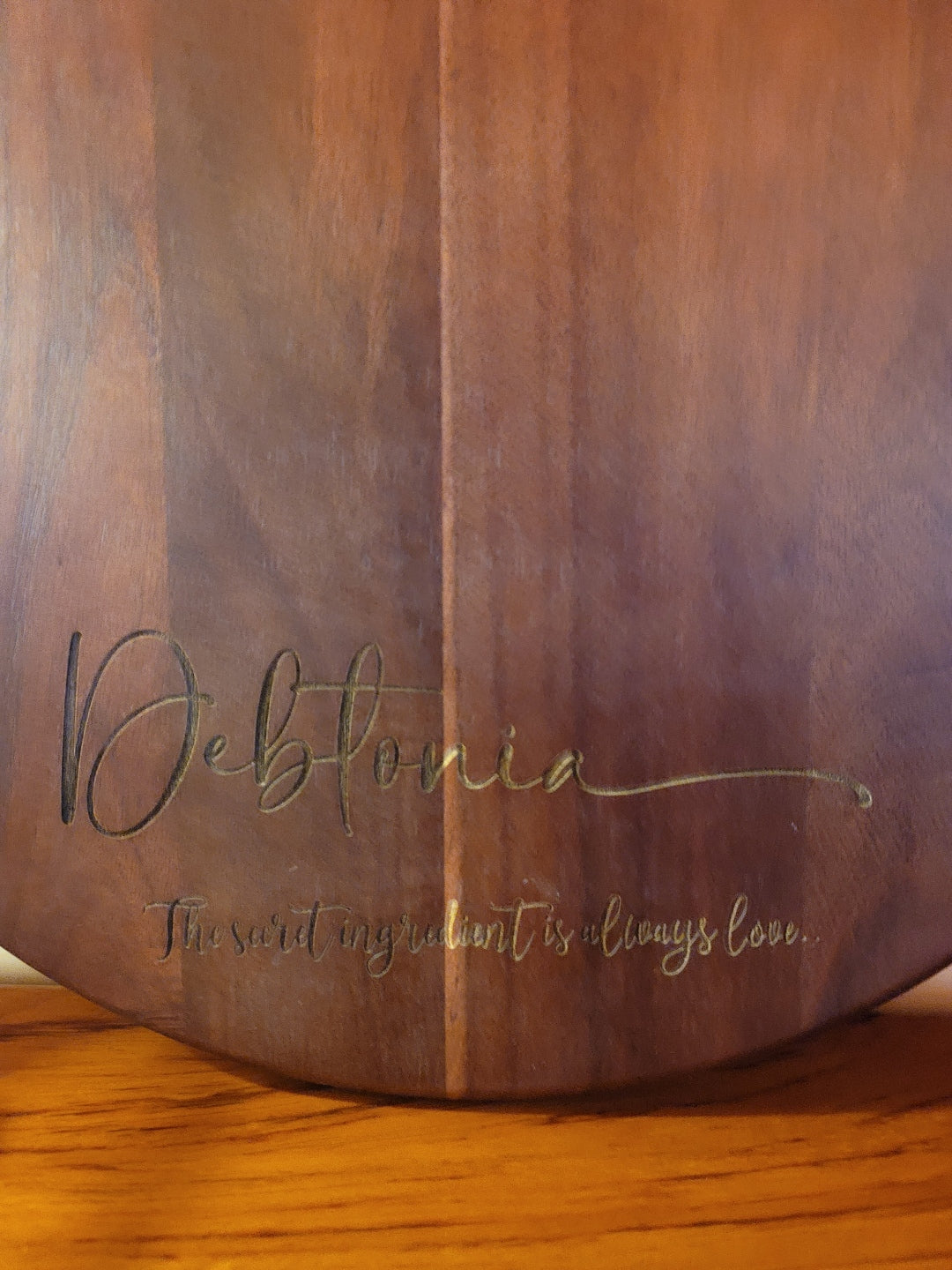 Custom Laser-Engraved Wood Cutting Board