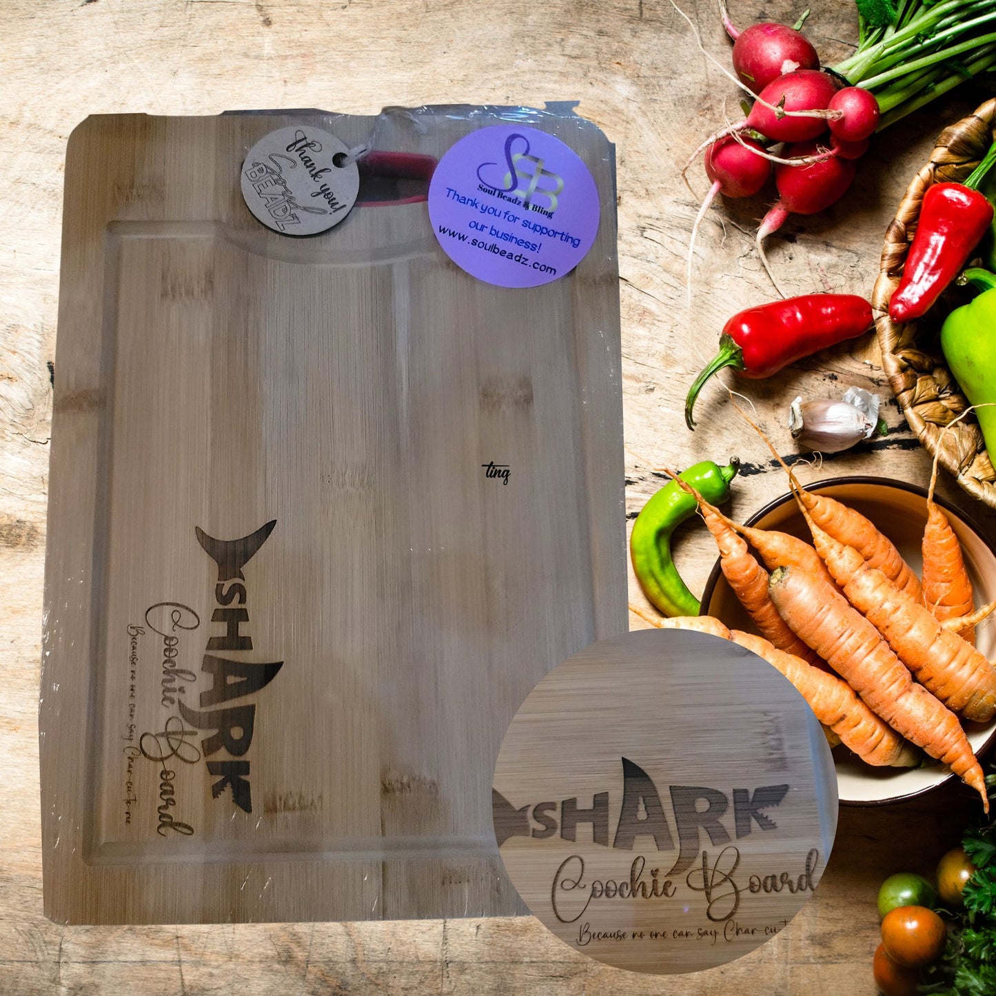 Shark Coochie Cutting Board