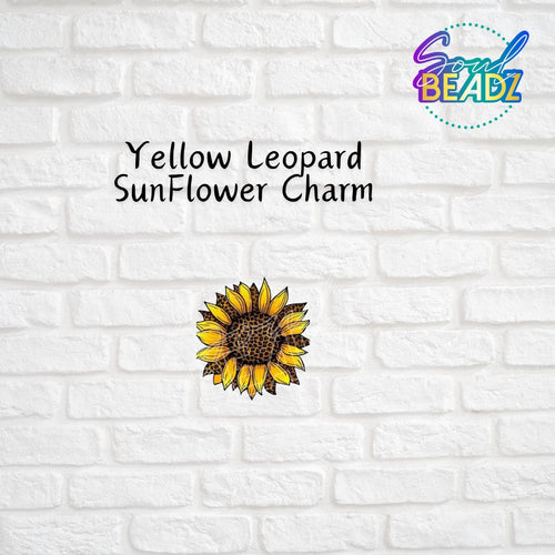 Yellow Leopard Sun Flower Charm