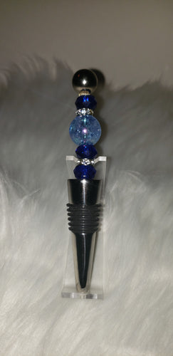 Blue Ice Wine Stopper