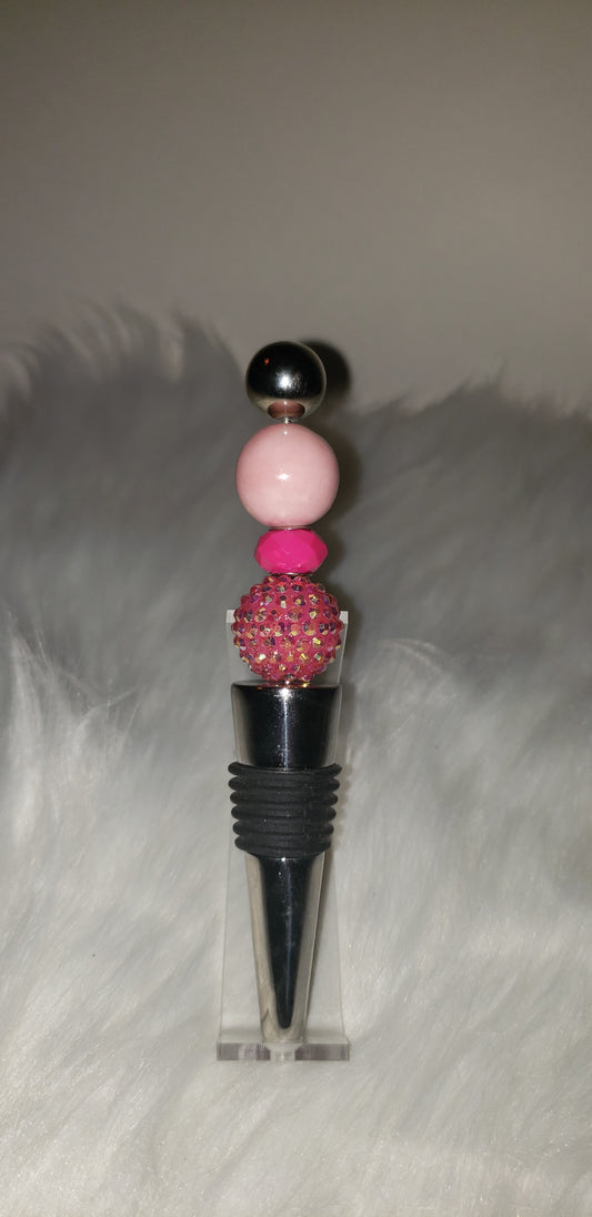 Drink Pink Wine Stopper