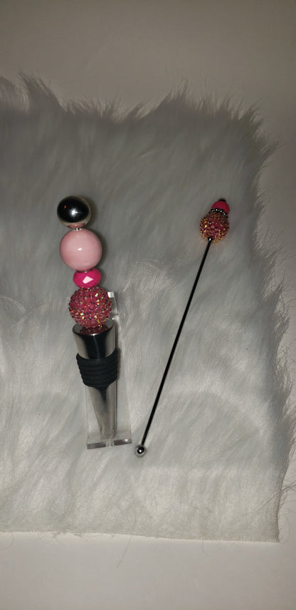 Drink Pink Wine Stopper