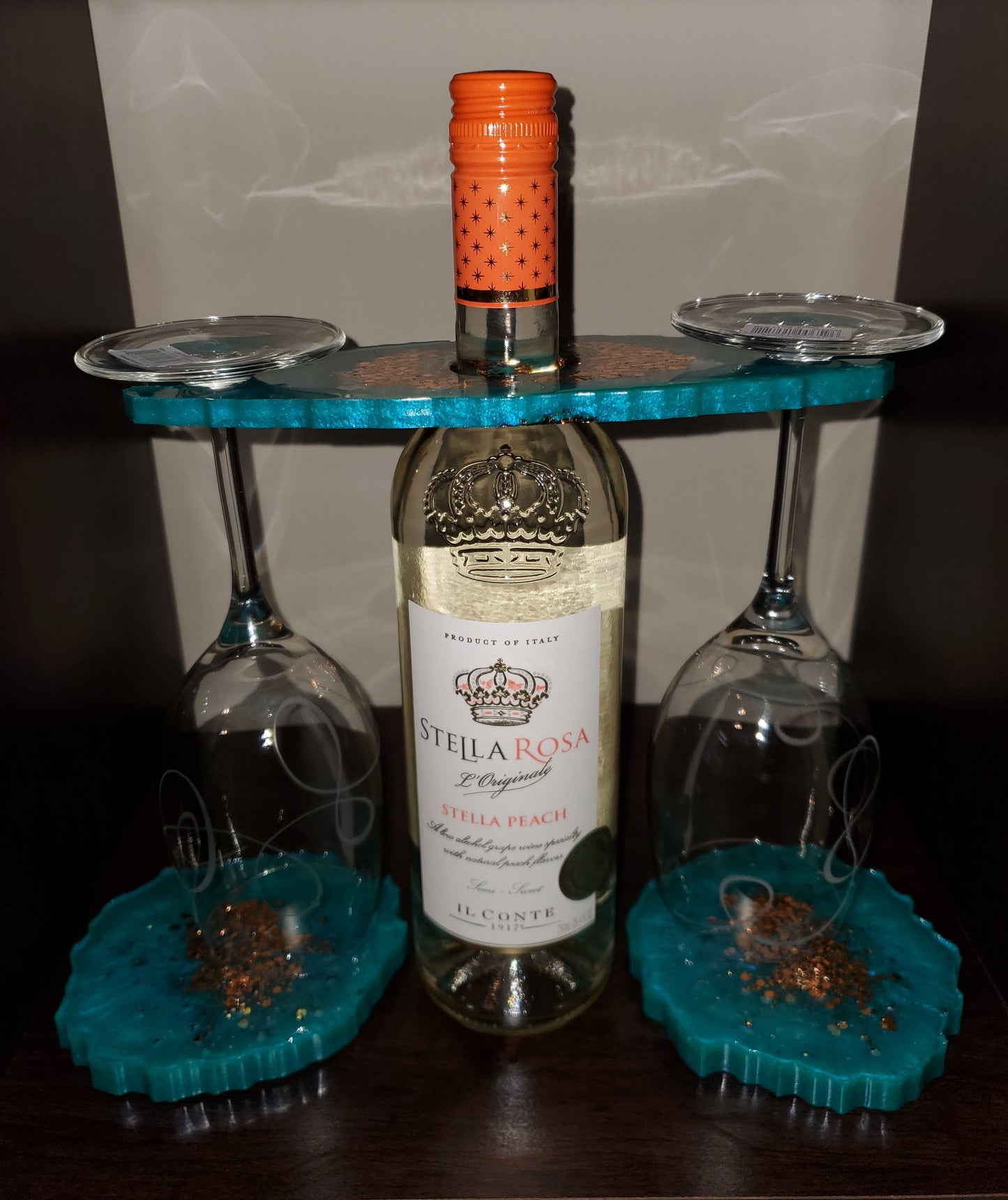 Magic Blue Wine Butler & Coaster set