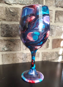 Painted Custom Wine Glass