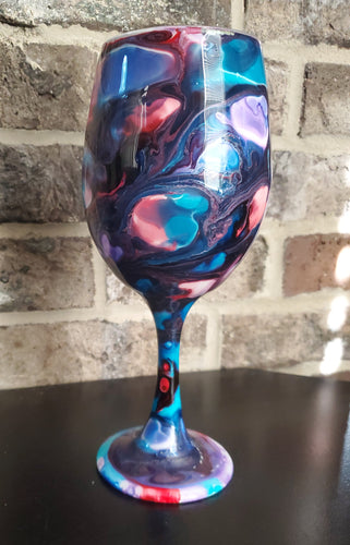 Painted Custom Wine Glass