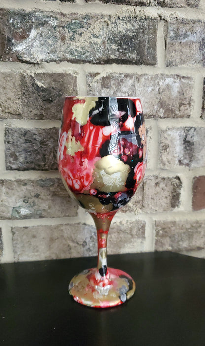 Painted Custom Wine Glass