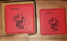 Load image into Gallery viewer, GA Leatherette Engraved Coasters