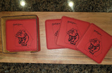 Load image into Gallery viewer, GA Leatherette Engraved Coasters