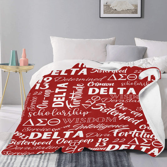 DST Words Ultra-Soft Micro Fleece Blanket