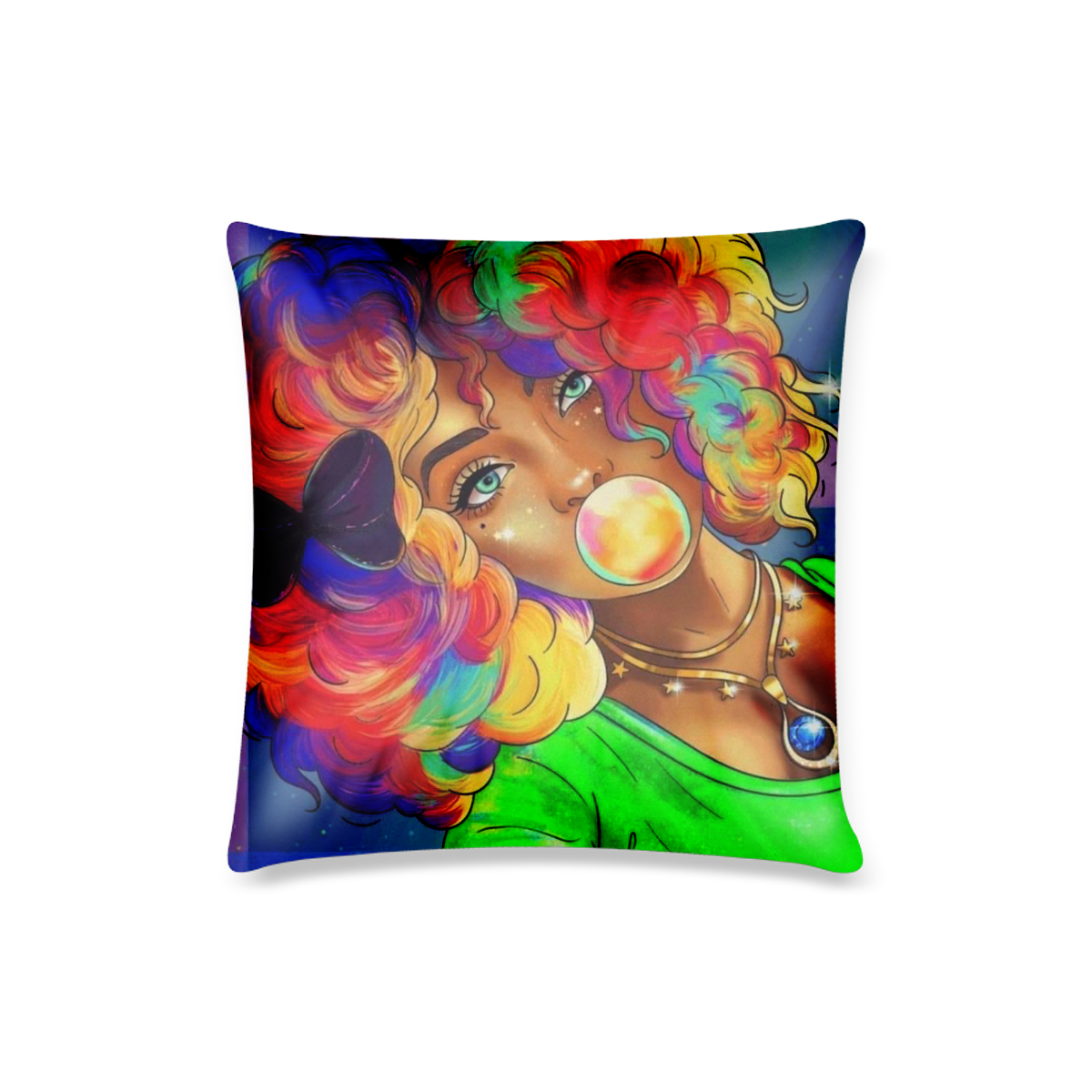 Bubble Gum Girl Pillow