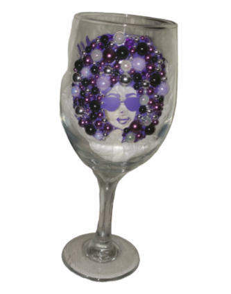 Slay All Day Wine Glass