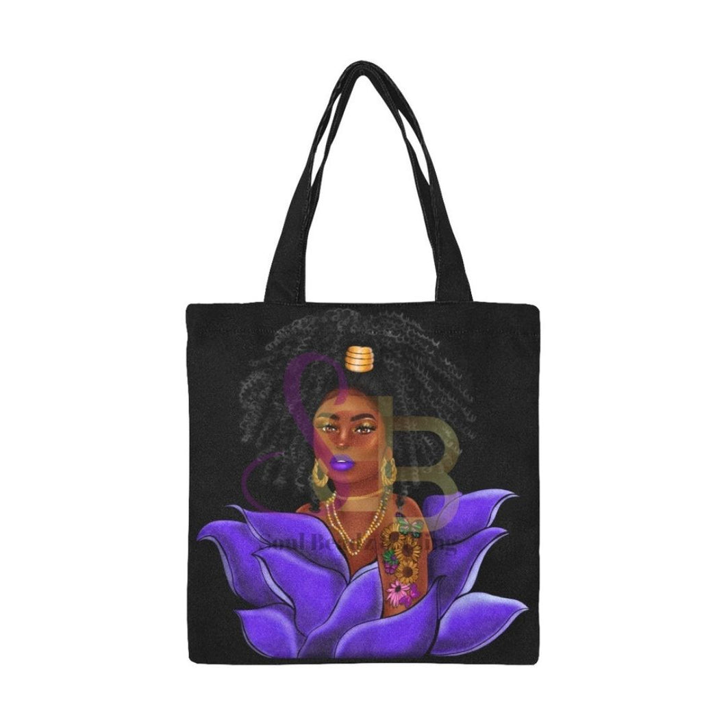 Diva Butterfly Canvas Tote Bag - Small