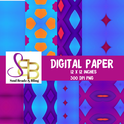 Digital Paper Violet Dreams
